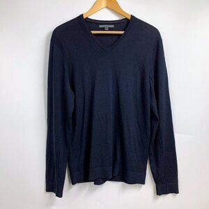 John Varvatos Men's V Neck Long Sleeve Knit Wool Long Sleeve Sweater Size M